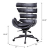 ACME Megan Vintage Black Top Grain Leather & Aluminum Swivel Office Chair Model 92552