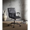 ACME Barack Vintage Black Top Grain Leather & Aluminum Swivel Office Chair Model 92557