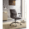 ACME Zooey Distress Chocolate Top Grain Leather Swivel Office Chair Model 92558