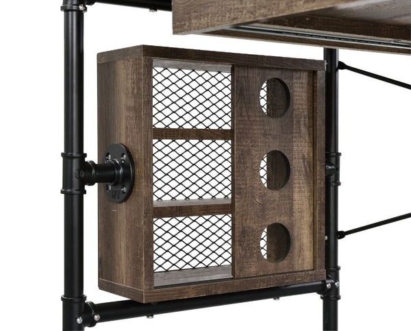 ACME Endang Weathered Oak & Black Writing Desk Model 92595