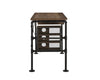ACME Endang Weathered Oak & Black Writing Desk Model 92595