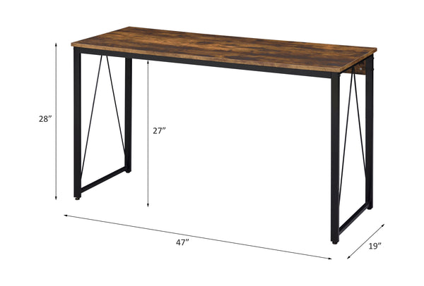 ACME Zaidin Weathered Oak & Black Writing Desk Model 92605