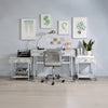 ACME Tigress White Engineered Stone Top & Chrome Writing Desk Model 92615
