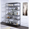ACME Vonara Rustic Gray Oak & Chrome Bookshelf Model 92657