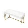 ACME Lightmane White High Gloss & Gold Writing Desk(Same AC00900) Model 92660