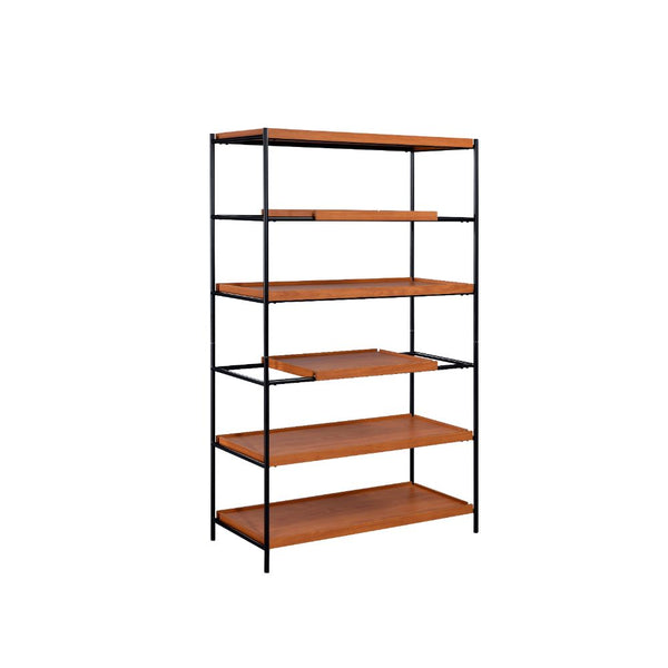 ACME Oaken Honey Oak & Black Bookshelf Model 92677