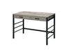 ACME Disho Light Weathered Oak & Black Writing Desk with USB Port Model 92720
