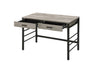 ACME Disho Light Weathered Oak & Black Writing Desk with USB Port Model 92720