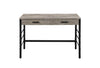 ACME Disho Light Weathered Oak & Black Writing Desk with USB Port Model 92720