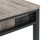 ACME Disho Light Weathered Oak & Black Writing Desk with USB Port Model 92720