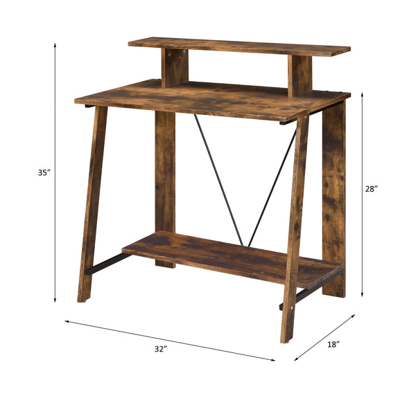 ACME Nypho Weathered Oak & Black Writing Desk Model 92730
