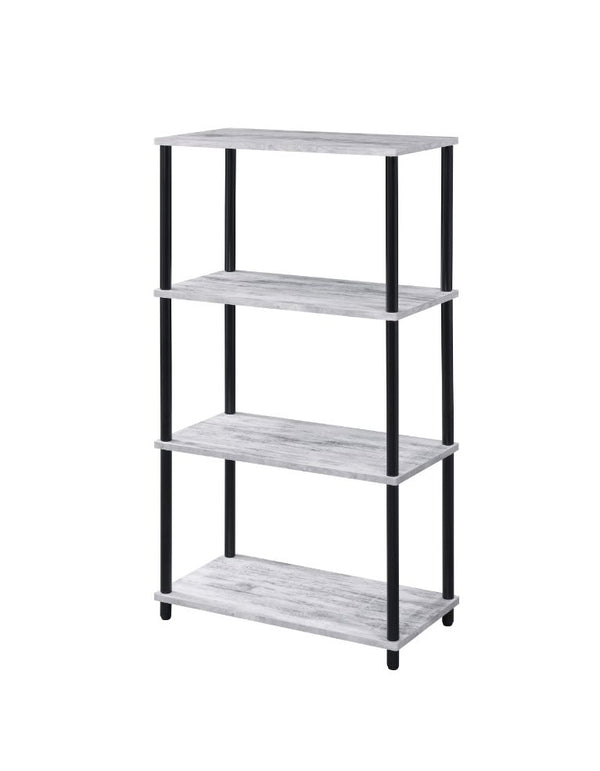 ACME Nypho Antique White & Black Bookshelf Model 92737