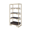 ACME Yumia Gold & Walnut Bookshelf Model 92787