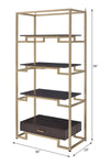 ACME Yumia Gold & Walnut Bookshelf Model 92787