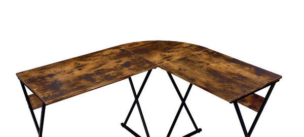 ACME Zafiri Weathered Oak & Black Writing Desk Model 92810