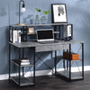 ACME Amiel Faux Concrete & Black Writing Desk Model 92875