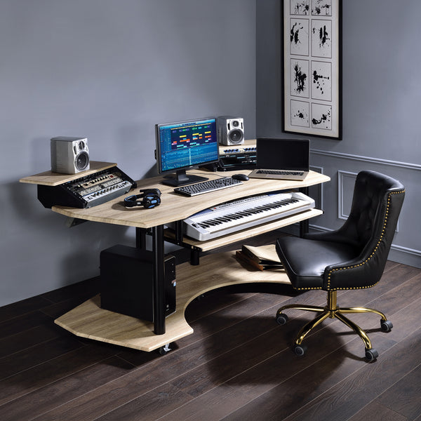 ACME Eleazar Natural Oak 71" Music Studio Desk Model 92892