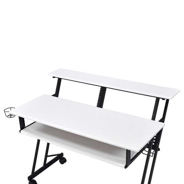 ACME Suitor White & Black Music Recording Studio Desk Model 92902
