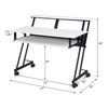 ACME Suitor White & Black Music Recording Studio Desk Model 92902