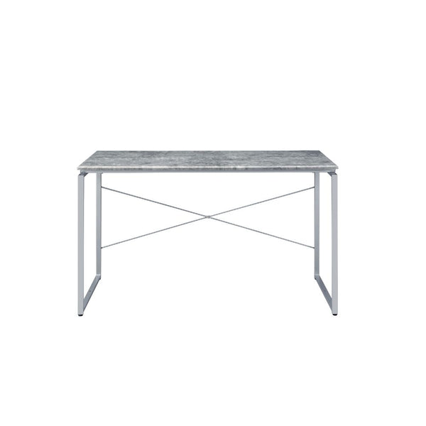 ACME Jurgen Faux Concrete & Silver Writing Desk Model 92905