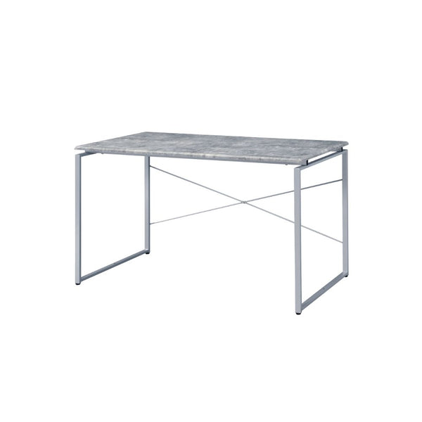ACME Jurgen Faux Concrete & Silver Writing Desk Model 92905