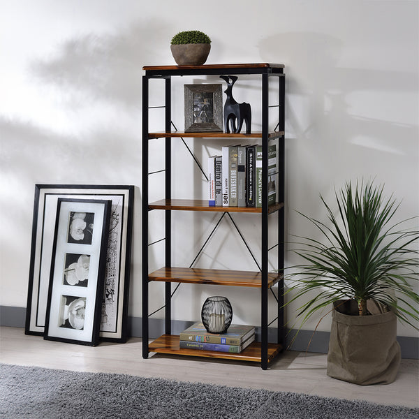ACME Jurgen Oak & Black Bookshelf Model 92912