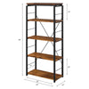 ACME Jurgen Oak & Black Bookshelf Model 92912
