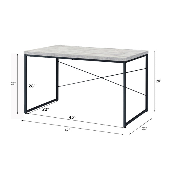 ACME Bob Antique White & Black Writing Desk Model 92915
