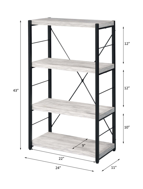 ACME Bob Antique White & Black Bookshelf Model 92917