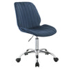 ACME Muata Twilight Blue Velvet & Chrome Swivel Office Chair Model 92932