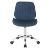 ACME Muata Twilight Blue Velvet & Chrome Swivel Office Chair Model 92932