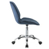 ACME Muata Twilight Blue Velvet & Chrome Swivel Office Chair Model 92932