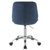 ACME Muata Twilight Blue Velvet & Chrome Swivel Office Chair Model 92932