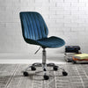 ACME Muata Twilight Blue Velvet & Chrome Swivel Office Chair Model 92932