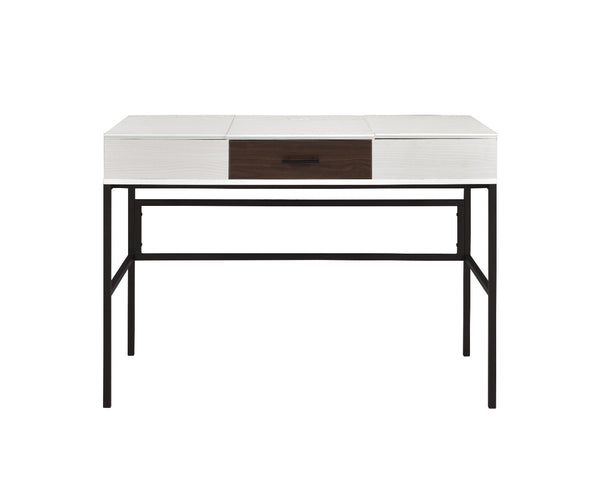 ACME Verster Natural & Black Writing Desk with USB Port Model 93090