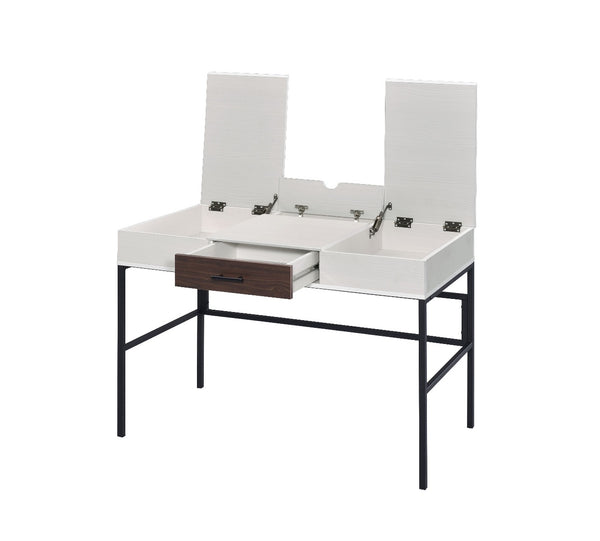ACME Verster Natural & Black Writing Desk with USB Port Model 93090