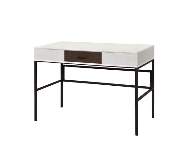 ACME Verster Natural & Black Writing Desk with USB Port Model 93090