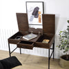 ACME Verster Oak & Black Writing Desk with USB Port Model 93092
