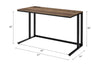 ACME Tyrese Walnut & Black Writing Desk with USB Port Model 93096