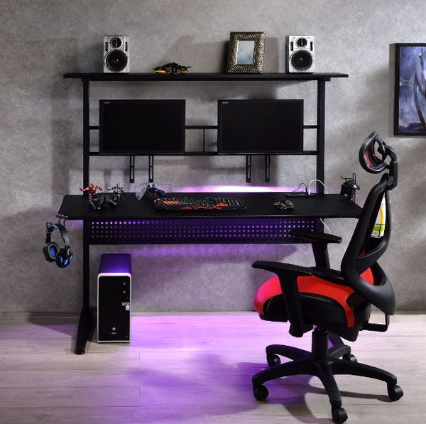 ACME Canzi Black Gaming Desk with USB Port Model 93130