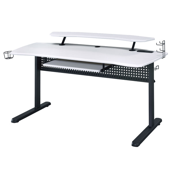 ACME Vildre Black & White Gaming Desk with USB Port Model 93134