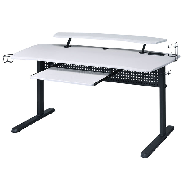 ACME Vildre Black & White Gaming Desk with USB Port Model 93134
