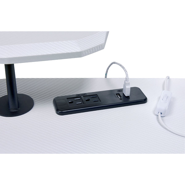ACME Vildre Black & White Gaming Desk with USB Port Model 93134