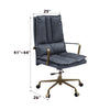 ACME Tinzud Gray Leather Swivel Office Chair Model 93165