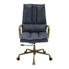 ACME Tinzud Gray Leather Swivel Office Chair Model 93165