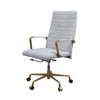 ACME Duralo Vintage White Top Grain Leather Swivel Office Chair Model 93168