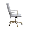 ACME Duralo Vintage White Top Grain Leather Swivel Office Chair Model 93168
