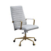ACME Duralo Vintage White Top Grain Leather Swivel Office Chair Model 93168