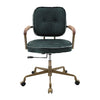 ACME Siecross Emerald GreenTop Grain Leather Swivel Office Chair Model 93171