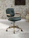 ACME Siecross Emerald GreenTop Grain Leather Swivel Office Chair Model 93171